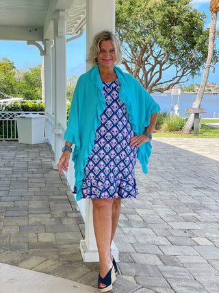 PINEAPPPLE VACA HALTER  RUFFLE LULU-B