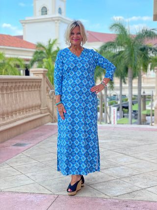 BAHAMA BLUE TURTLE ELBOW MAXI LULU-B