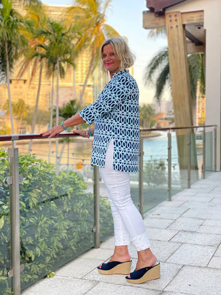 MELINA BLUE TUNIC - Cathys Place