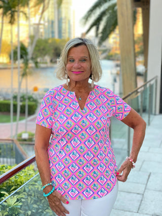 PALM TREE SIESTA SHORT SLEEVE LULU-B