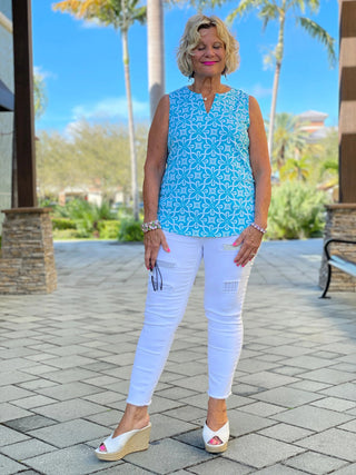 OCEAN MILE SLEEVELESS V NECK - Cathys Place