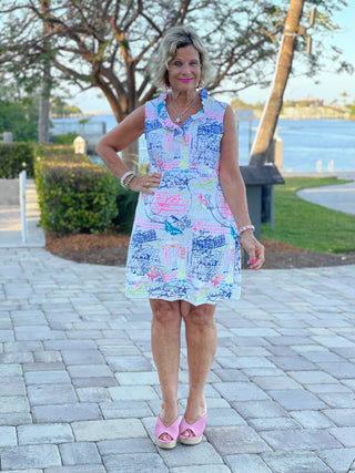 POST CARDS OF LOVE RUFFLE DRESS - Cathys Place