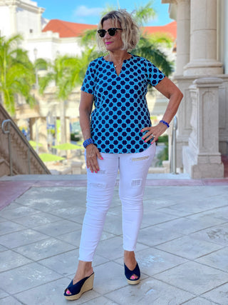 SEASIDE BLUE SHORT SLEEVE LULU-B