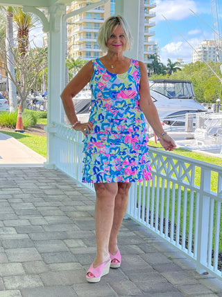 SECRET LOVE HEARTS LAYERED RUFFLE DRESS LULU-B