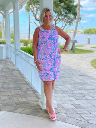 CAROLINA PAISLEY HALTER DRESS LULU-B