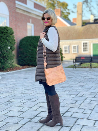 LULU-B OLIVE PUFFER VEST LULU-B