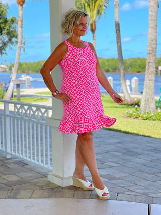 PINK DIAMONDS HALTER RUFFLE LULU-B