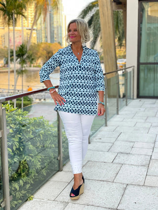 MELINA BLUE TUNIC - Cathys Place