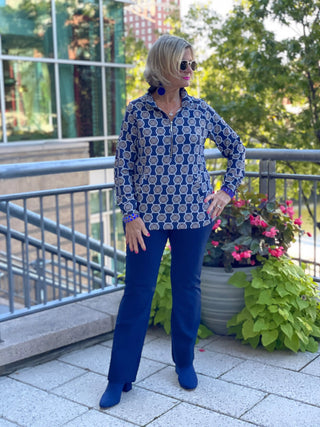 NAVY MEDALLION KANGAROO POCKET - Cathys Place