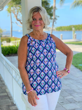 PINEAPPLE VACA HALTER TOP LULU-B