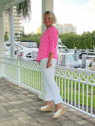 PINK DIAMONDS ASYMMETRIC TOP LULU-B