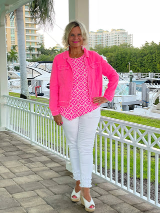 PINK DIAMONDS ASYMMETRIC TOP LULU-B