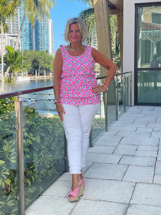 PALM TREE SIESTA CHA CHA TANK LULU-B