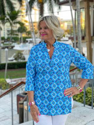 BAHAMA BLUE TUNIC LULU-B