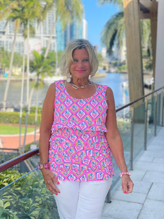 PALM TREE SIESTA CHA CHA TANK LULU-B