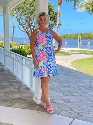 SECRET LOVE HEARTS HALTER RUFFLE LULU-B