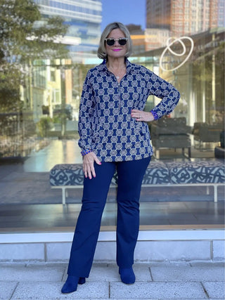 NAVY MEDALLION KANGAROO POCKET - Cathys Place