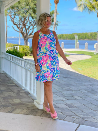 SECRET LOVE HEARTS HALTER RUFFLE LULU-B