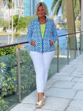 AQUA DIAMONDS FULL ZIPPER LULU-B