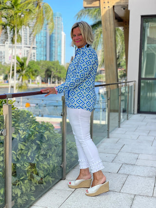 AQUA DIAMONDS FULL ZIPPER LULU-B