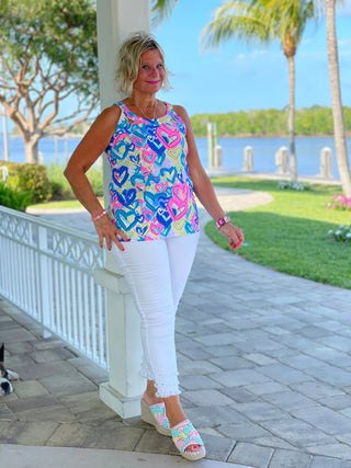 SECRET LOVE HEARTS HALTER TOP LULU-B