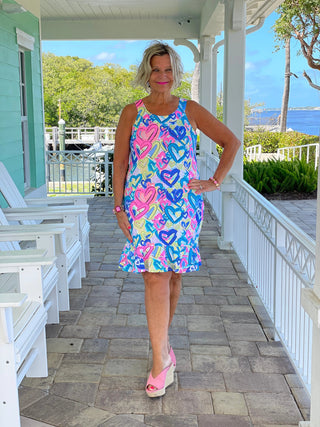 SECRET LOVE HEARTS HALTER RUFFLE LULU-B