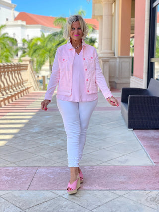 KEY WEST PINK SEERSUCKER JACKET LULU-B