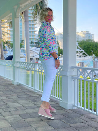 TIKI ESCAPE RUFFLE TOP LULU-B