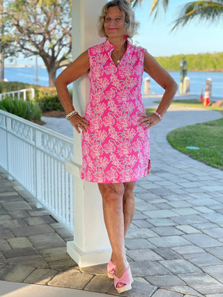 PINK LANE COLLAR DRESS - Cathys Place