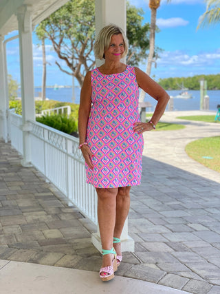 PALM TREE SIESTA SHIFT DRESS LULU-B