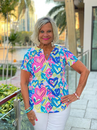 SECRET LOVE HEARTS SHORT SLEEVE LULU-B