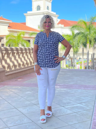 NAVY DAYS SHORT SLEEVE - Cathys Place