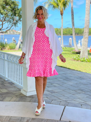 PINK DIAMONDS HALTER RUFFLE LULU-B