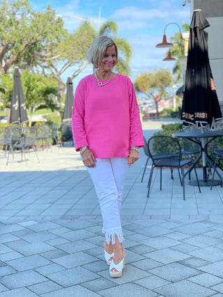 PINK LONG WAFFLE COTTON - Cathys Place