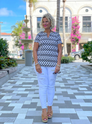 SANDBAR SHORT SLEEVE TOP - Cathys Place