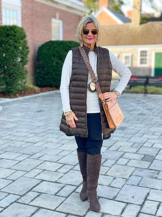 LULU-B OLIVE PUFFER VEST LULU-B
