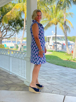 PINEAPPLE VACA RUFFLE DRESS LULU-B