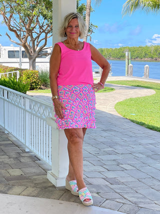 PALM TREE SIESTA CHA CHA SKORT LULU-B