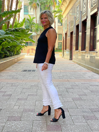 Ethyl Classic Long Length Cardi - Dot ETHYL JEANS