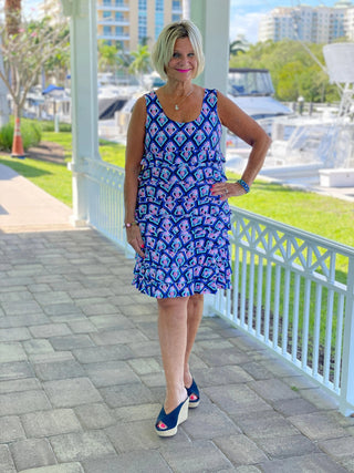 PINEAPPLE VACATION LAYERED RUFFLE DRESS LULU-B