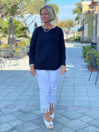 BLACK LONG WAFFLE COTTON - Cathys Place