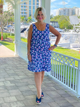 PINEAPPLE VACATION LAYERED RUFFLE DRESS LULU-B