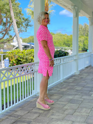 PINK DIAMONDS SHORT SLEEVE DRESS LULU-B