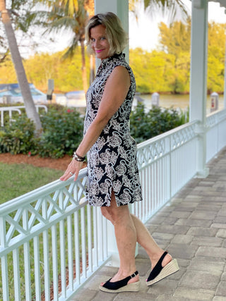 NAUTICAL  LANE COLLAR DRESS - Cathys Place