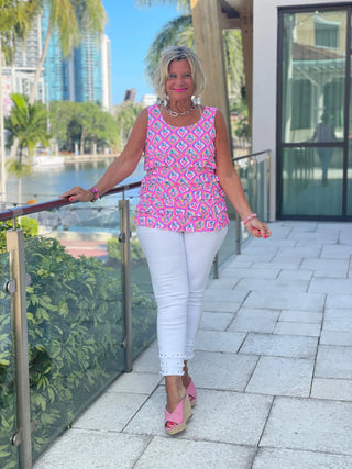 PALM TREE SIESTA CHA CHA TANK LULU-B