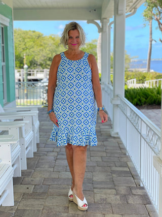 AQUA DIAMONDS HALTER RUFFLE LULU-B