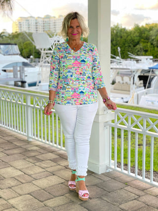 TIKI ESCAPE V NECK LULU-B