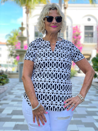 SANDBAR SHORT SLEEVE TOP - Cathys Place