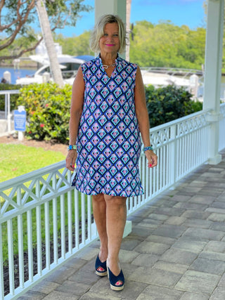 PINEAPPLE VACA COLLAR DRESS LULU-B