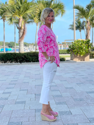 PINK LANE ASYMMETRIC TOP - Cathys Place